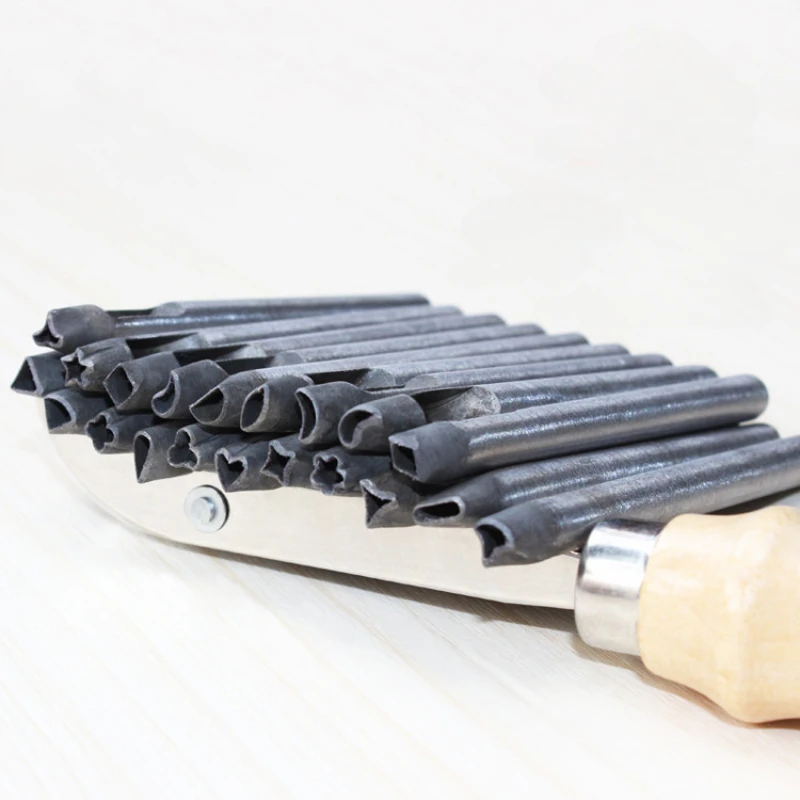 Leatherwork Flowers - เครื่องเจาะหนังแบบมือถือ 20 ชิ้น ขนาด 5 มม.