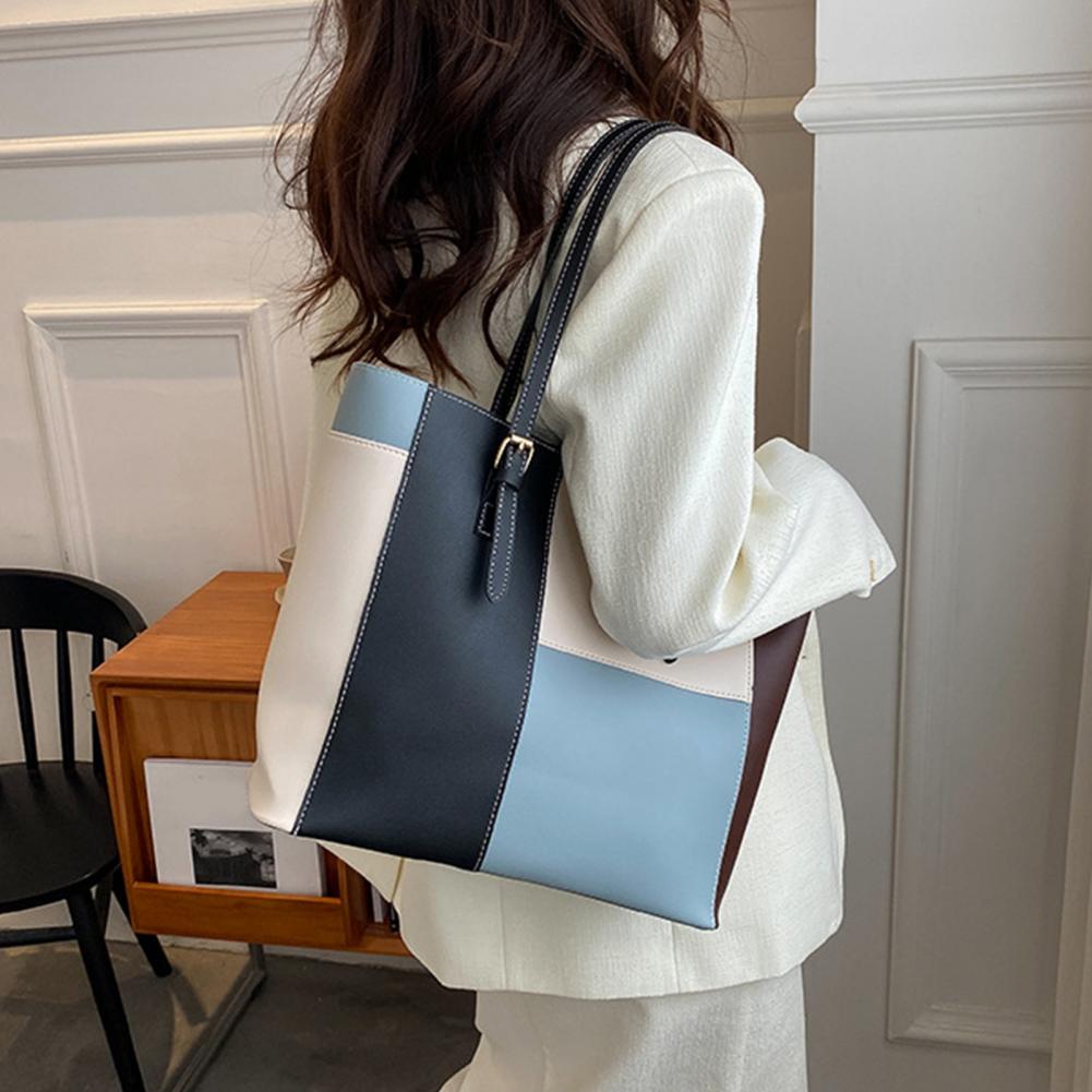 Leather Work Duffle Bag - กระเป๋าสะพายแฟชั่น กระเป๋าถือความจุขนาดใหญ่ กระเป๋าสะพายไหล่ทันสมัยสำหรับผู้หญิง ทำงาน ชีวิตประจำวัน งานปาร์ตี้