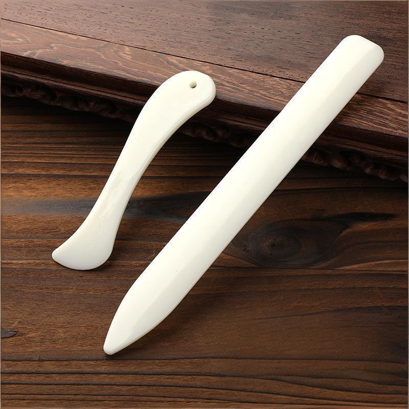 Leatherwork Tools - เครื่องมือพับหนัง 2 ชิ้น สำหรับเย็บมือ ทำรอยพับ ขอบโค้งงอ
