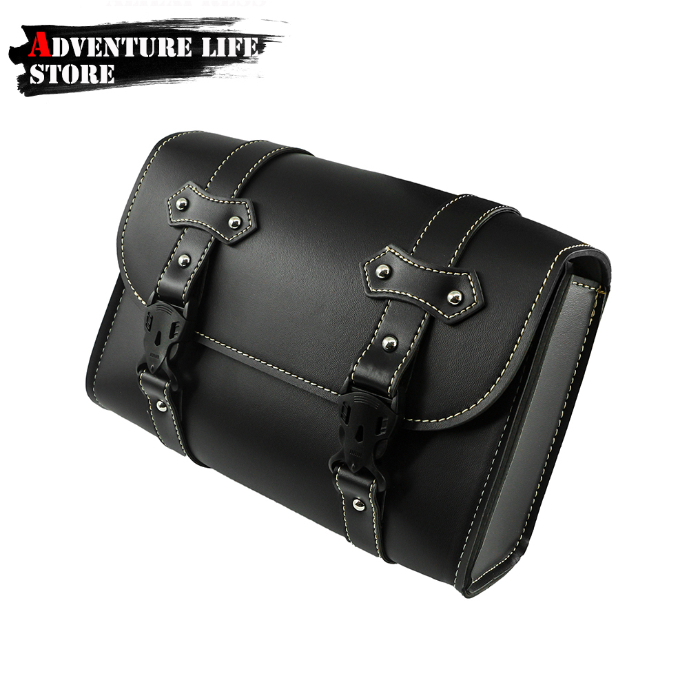 Leatherwork Tools - ด้านหลัง Saddlebag ชุดด้านข้าง PU หนังกระเป๋าอานกระเป๋าเครื่องมือสำหรับ Harley