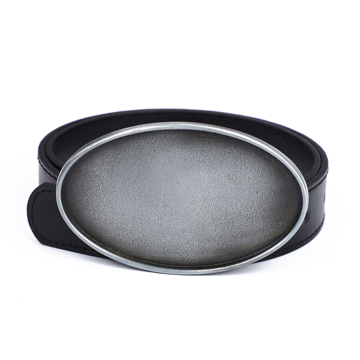 Belt Buckle Blank - หัวเข็มขัดรูปวงรีแบบเรียบ ผิวสัมผัสแบบทรายด้าน หัวเข็มขัดโลหะ DIY สำหรับสลักชื่อได้ ใช้แทนหัวเข็มขัดเดิมสำหรับเข็มขัดหนังผู้ชาย