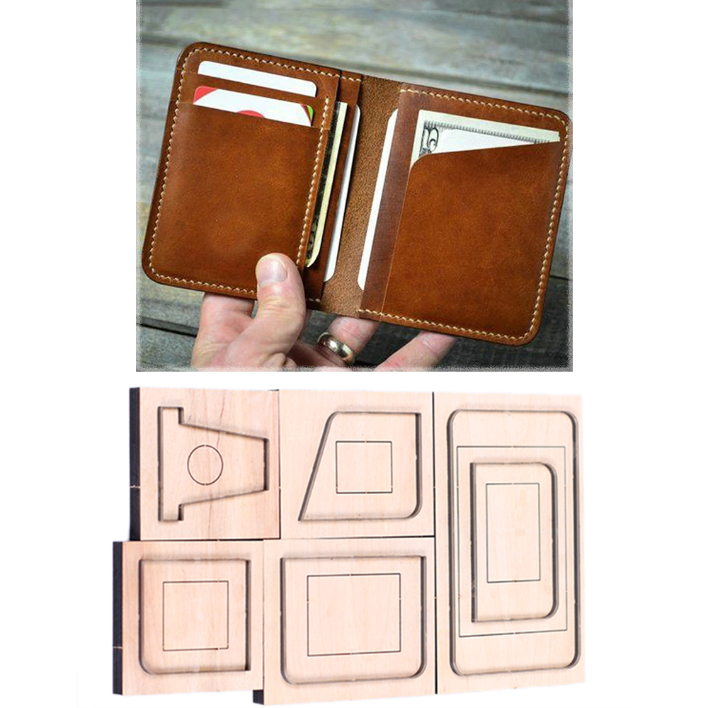 Leatherwork Patterns - DIY หนัง CRAFT Simple กระเป๋าสตางค์ขนาดเล็กมีดแม่พิมพ์ตัดตายมือเครื่อง Punch