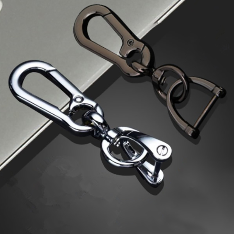 Belt Buckle Blank - พวงกุญแจรถคลาสสิกผู้ชายพวงกุญแจสแตนเลสเข็มขัดเอวคลิป Anti-Lost BUCKLE แขวนแฟชั่น Key แหวนตกแต่งรถ