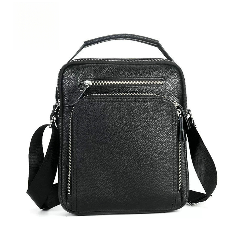 Leather Work Bag Men - กระเป๋าถือผู้ชายหนังวัวแท้กันน้ำ - กระเป๋าสะพายธุรกิจทันสมัย - กระเป๋าหนังแท้สะพายไหล่ลำลองความจุขนาดใหญ่