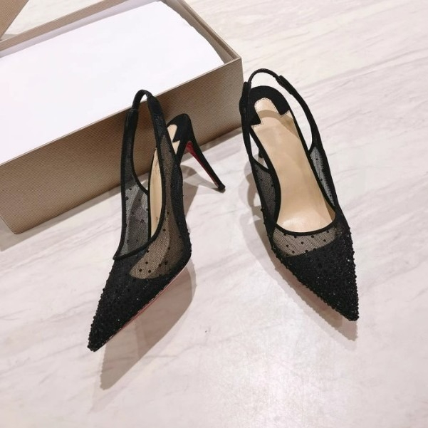 รองเท้าส้นสูงแบบส้นเข็มประดับค - Leather Work Heels บทวิจารณ์และราคา