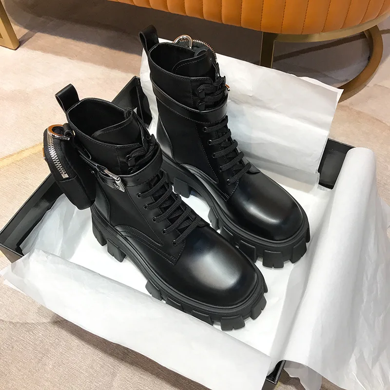 Black Punk ข้อเท้าหนา Soled รถ - Belt Buckle Blank บทวิจารณ์และราคา