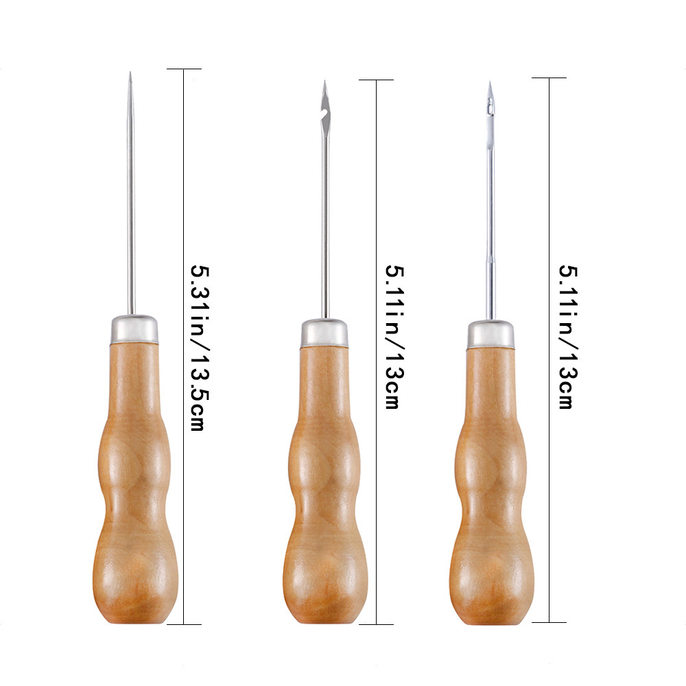 หนัง Awl ไม้ Handle Awls เย็บ  - Leatherwork Repairs บทวิจารณ์และราคา