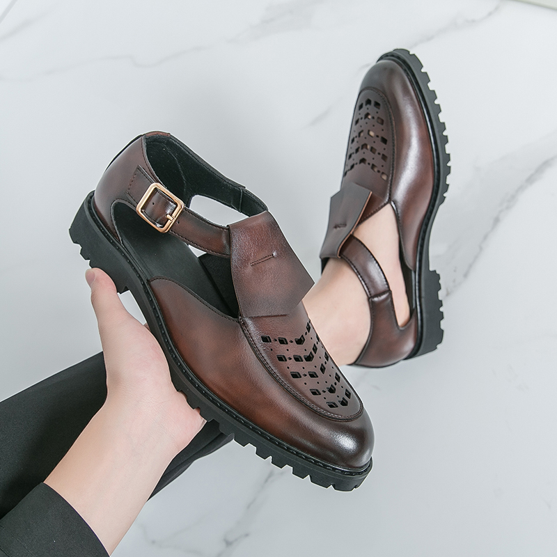 รองเท้าแตะหนังฤดูร้อนสำหรับผู้ - Leather Work Dress บทวิจารณ์และราคา
