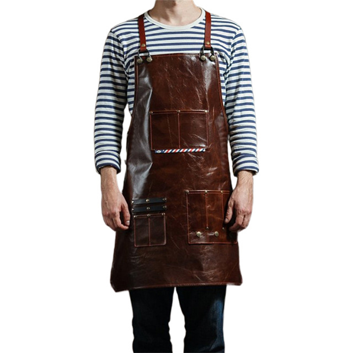 ผ้ากันเปื้อนหนังสำหรับผู้ชาย ม - Leatherwork Workshop บทวิจารณ์และราคา