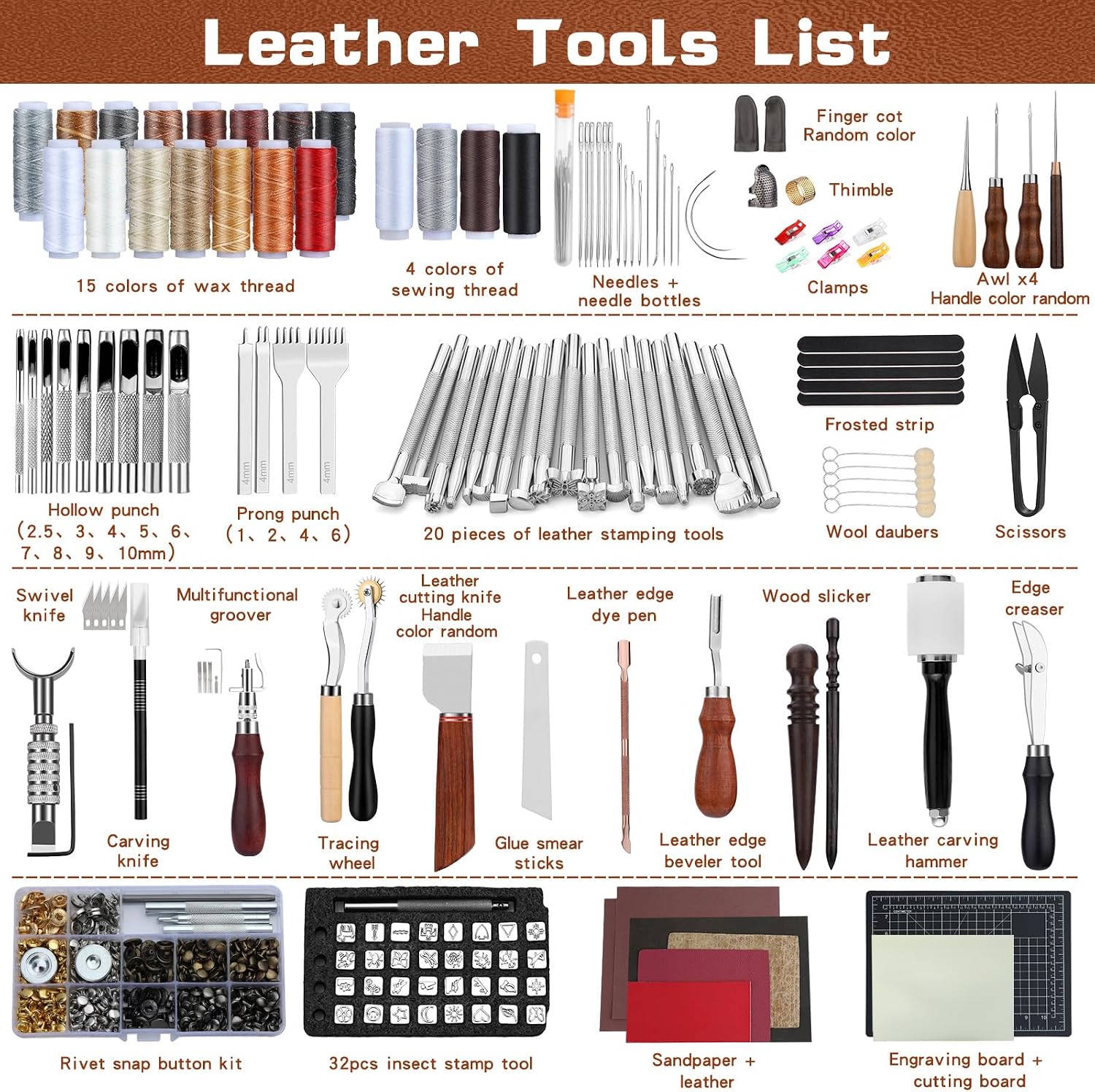 ชุดเครื่องมือหนัง ชุดอุปกรณ์งา - Leatherwork Tools บทวิจารณ์และราคา