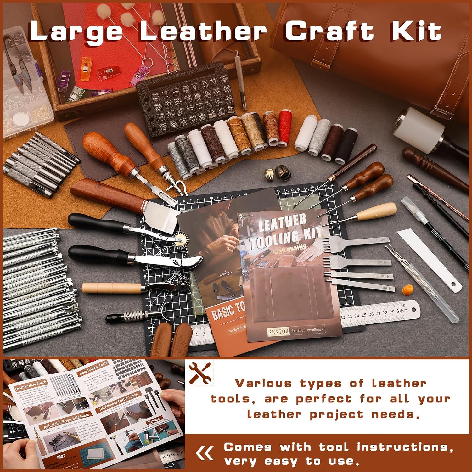 ชุดเครื่องมือหนัง ชุดอุปกรณ์งา - Leatherwork Tools บทวิจารณ์และราคา