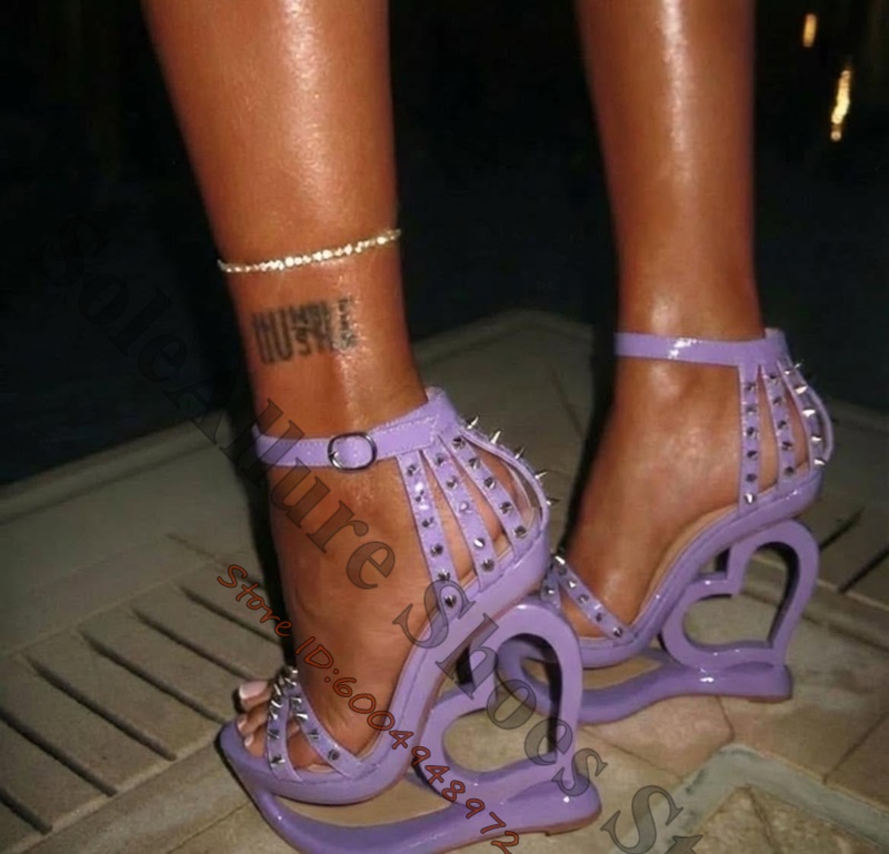 รองเท้าส้นเตารีดแบบรัดข้อเท้าส - Leather Work Heels บทวิจารณ์และราคา
