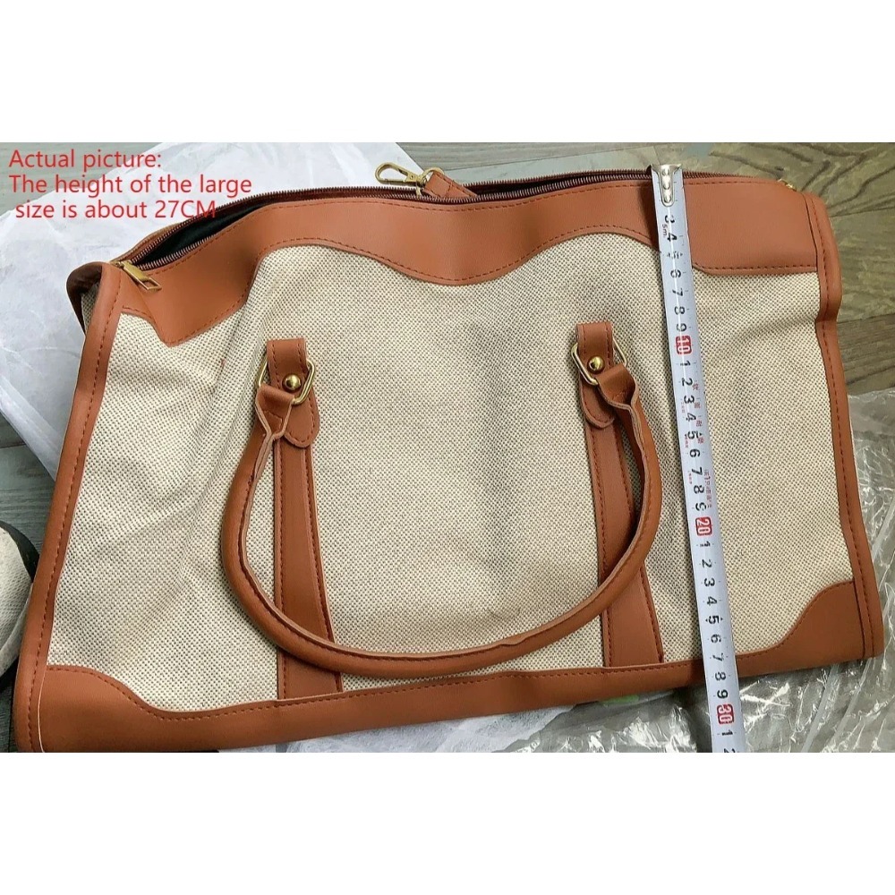 กระเป๋าโท้ทผ้าแคนวาสและหนัง PU - Leather Work Duffle Bag บทวิจารณ์และราคา
