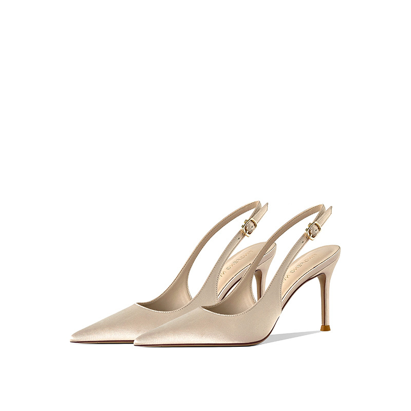 รองเท้าส้นสูงแบบเปิดหัว ปลายแห - Leather Work Heels บทวิจารณ์และราคา