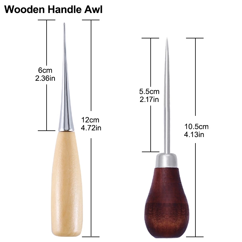 เข็มเจาะรูด้ามไม้ 2 ชิ้น สำหรั - Leatherwork Hand Sewing Needles บทวิจารณ์และราคา