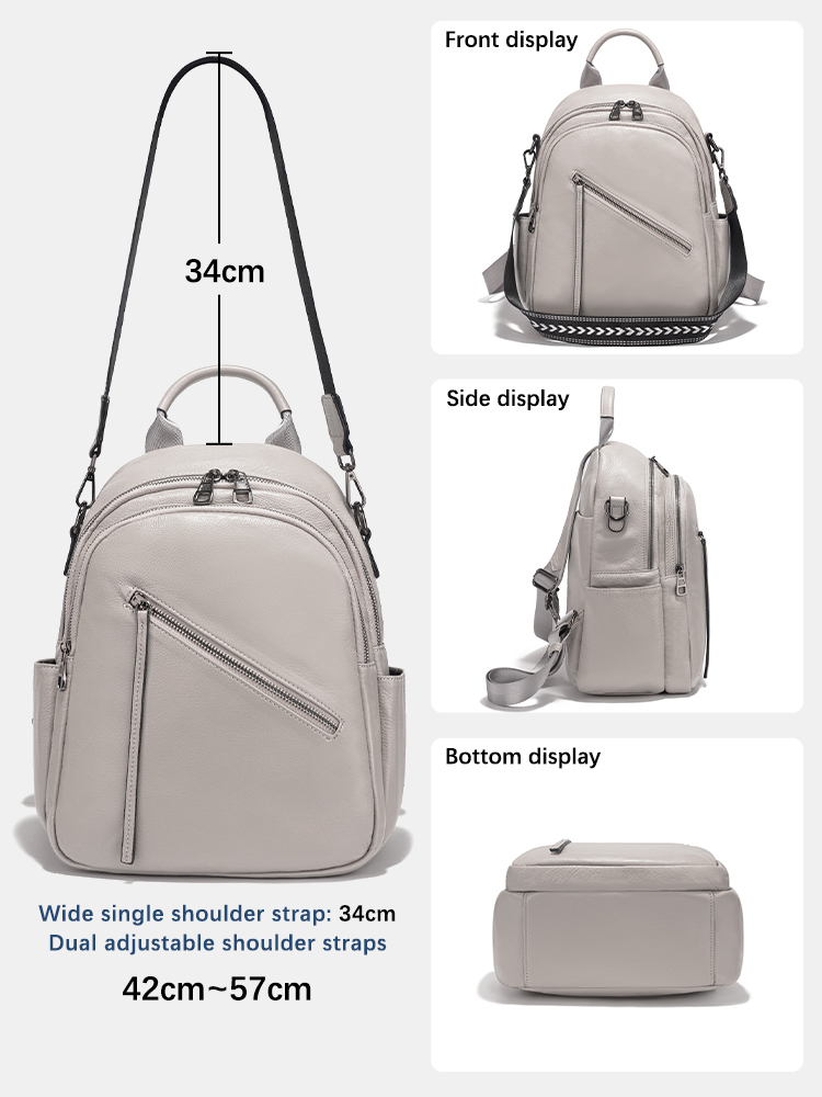 เซนซี่กระเป๋าเป้สะพายหลังหนังแ - Leather Work Womens Backpack บทวิจารณ์และราคา