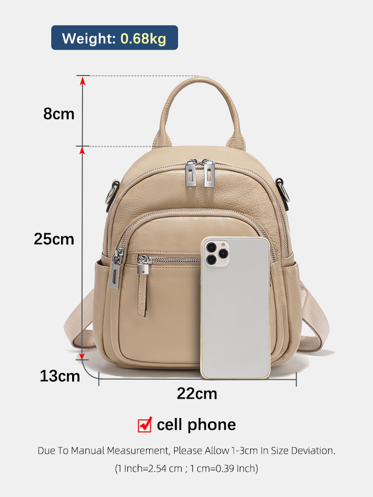 เซนซีกระเป๋าเป้สะพายหลังหนังแท - Leather Work Womens Backpack บทวิจารณ์และราคา