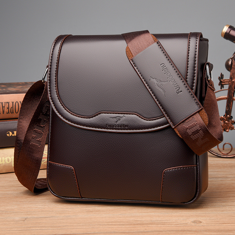แบรนด์หรูผู้ชายหนังไหล่กระเป๋า - Leather Work Bag Men บทวิจารณ์และราคา