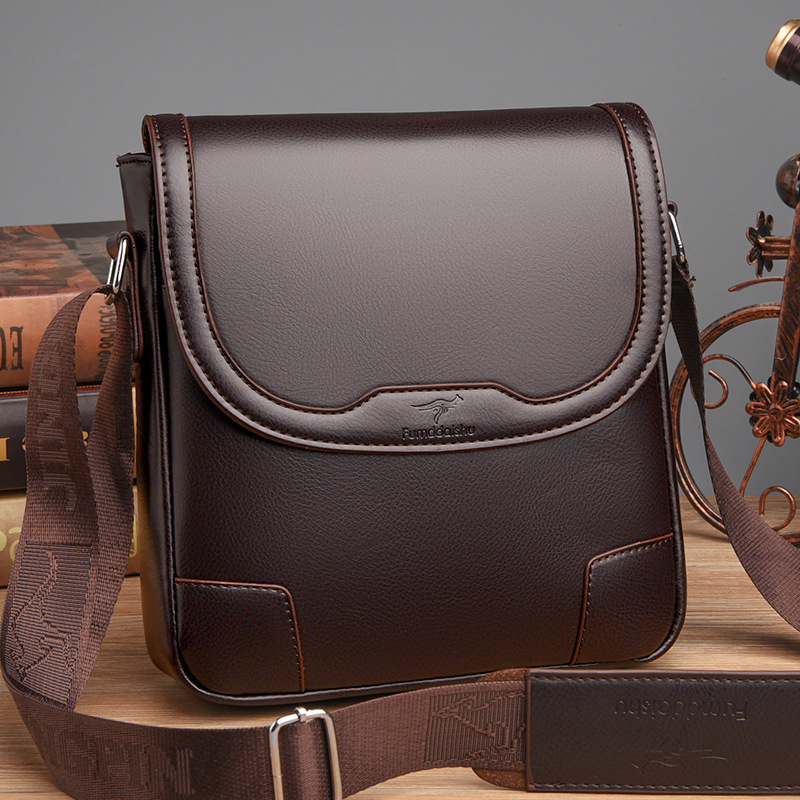 แบรนด์หรูผู้ชายหนังไหล่กระเป๋า - Leather Work Bag Men บทวิจารณ์และราคา