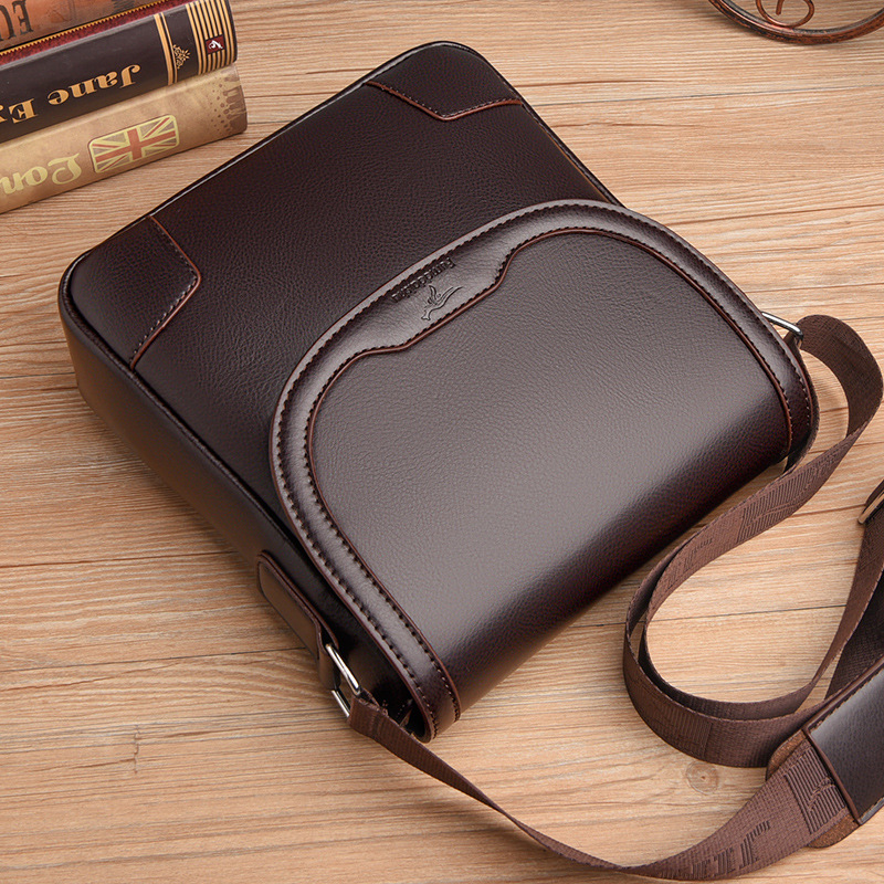 แบรนด์หรูผู้ชายหนังไหล่กระเป๋า - Leather Work Bag Men บทวิจารณ์และราคา