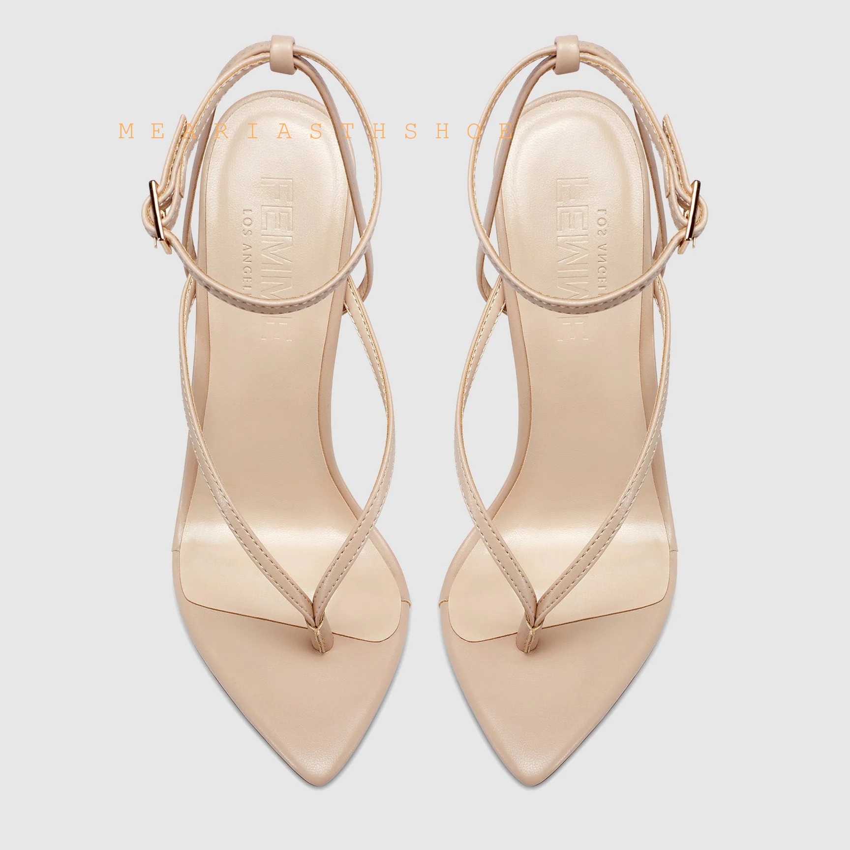 รองเท้าแตะรัดส้นแบบไขว้สีเบจดำ - Leather Work Heels บทวิจารณ์และราคา