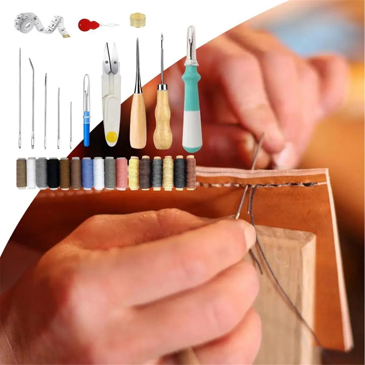 ชุดอุปกรณ์ทำหนัง AA77 ใหม่ ชุด - Leatherwork Repairs บทวิจารณ์และราคา
