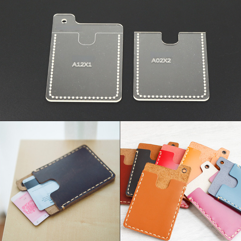 2 ชิ้น/ชุด DIY ซองใส่บัตรหนังพ - Leatherwork Patterns บทวิจารณ์และราคา