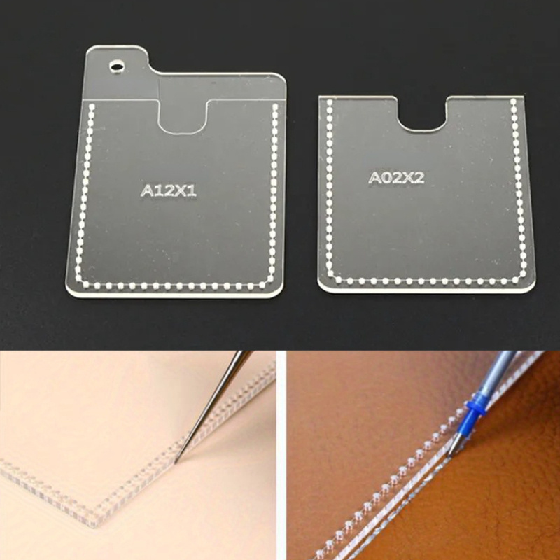 2 ชิ้น/ชุด DIY ซองใส่บัตรหนังพ - Leatherwork Patterns บทวิจารณ์และราคา