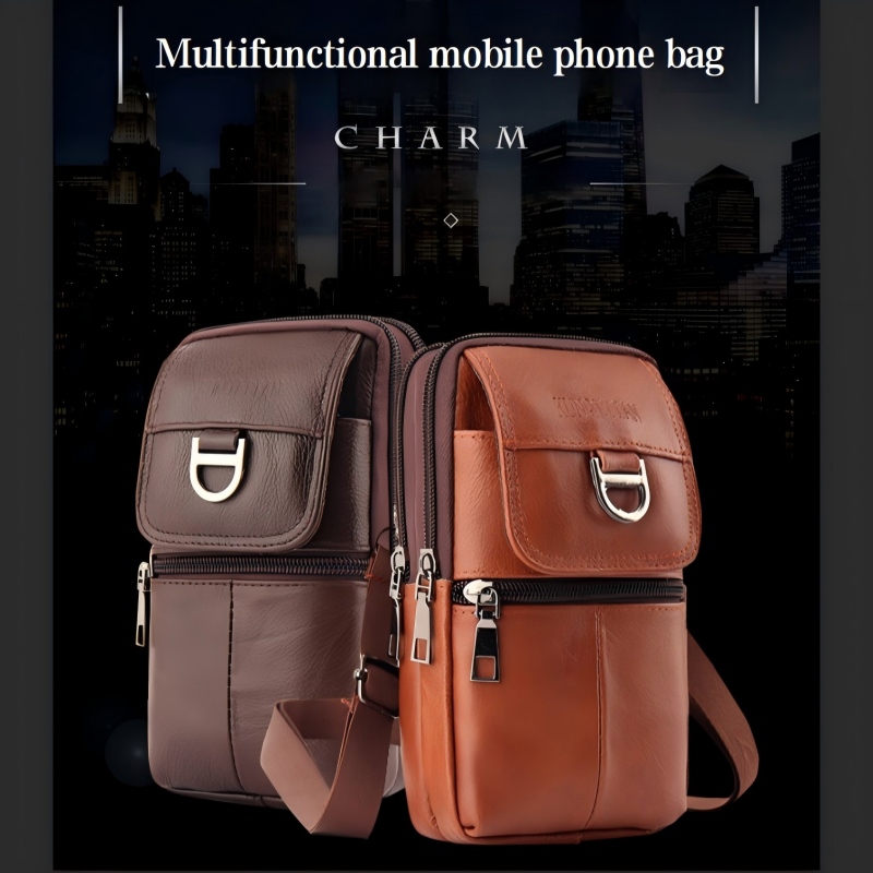 กระเป๋าคาดเอวหนังสำหรับผู้ชาย  - Leather Work Bag Men บทวิจารณ์และราคา