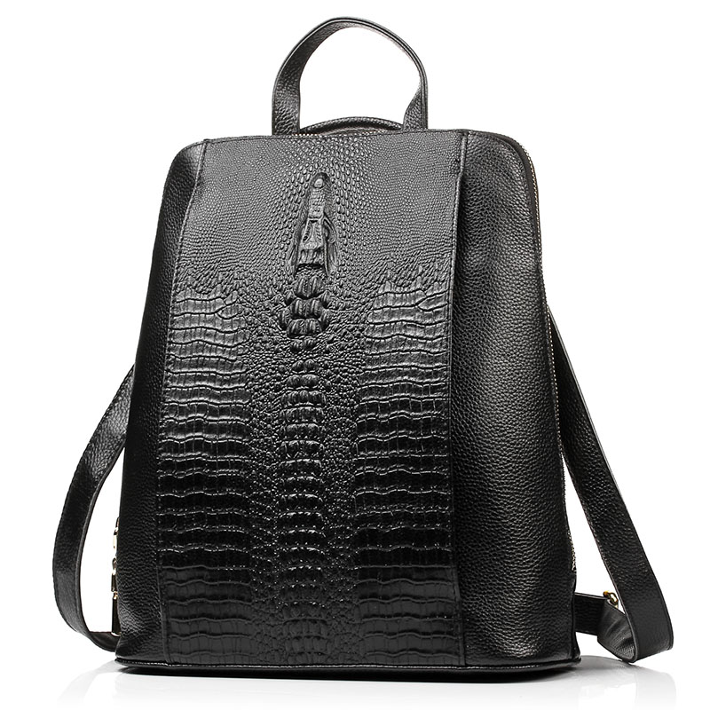 กระเป๋าเป้สะพายหลังหนังจระเข้ส - Leather Work Womens Backpack บทวิจารณ์และราคา