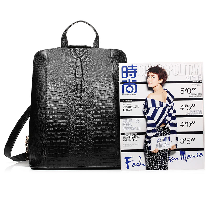 กระเป๋าเป้สะพายหลังหนังจระเข้ส - Leather Work Womens Backpack บทวิจารณ์และราคา