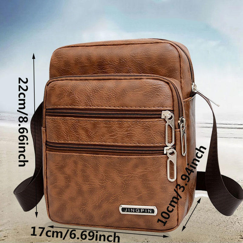 ผู้ชาย PU หนัง Crossbody ไหล่ก - Leather Work Bag Men บทวิจารณ์และราคา