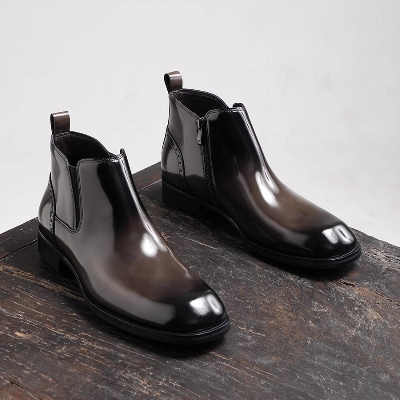 รองเท้าบูทเชลซีผู้ชายสไตล์อังก - Leather Work Dress บทวิจารณ์และราคา